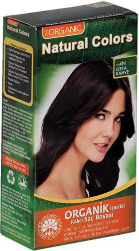 Natural Colors 4N Orta Kahve Organik Krem Saç Boyası