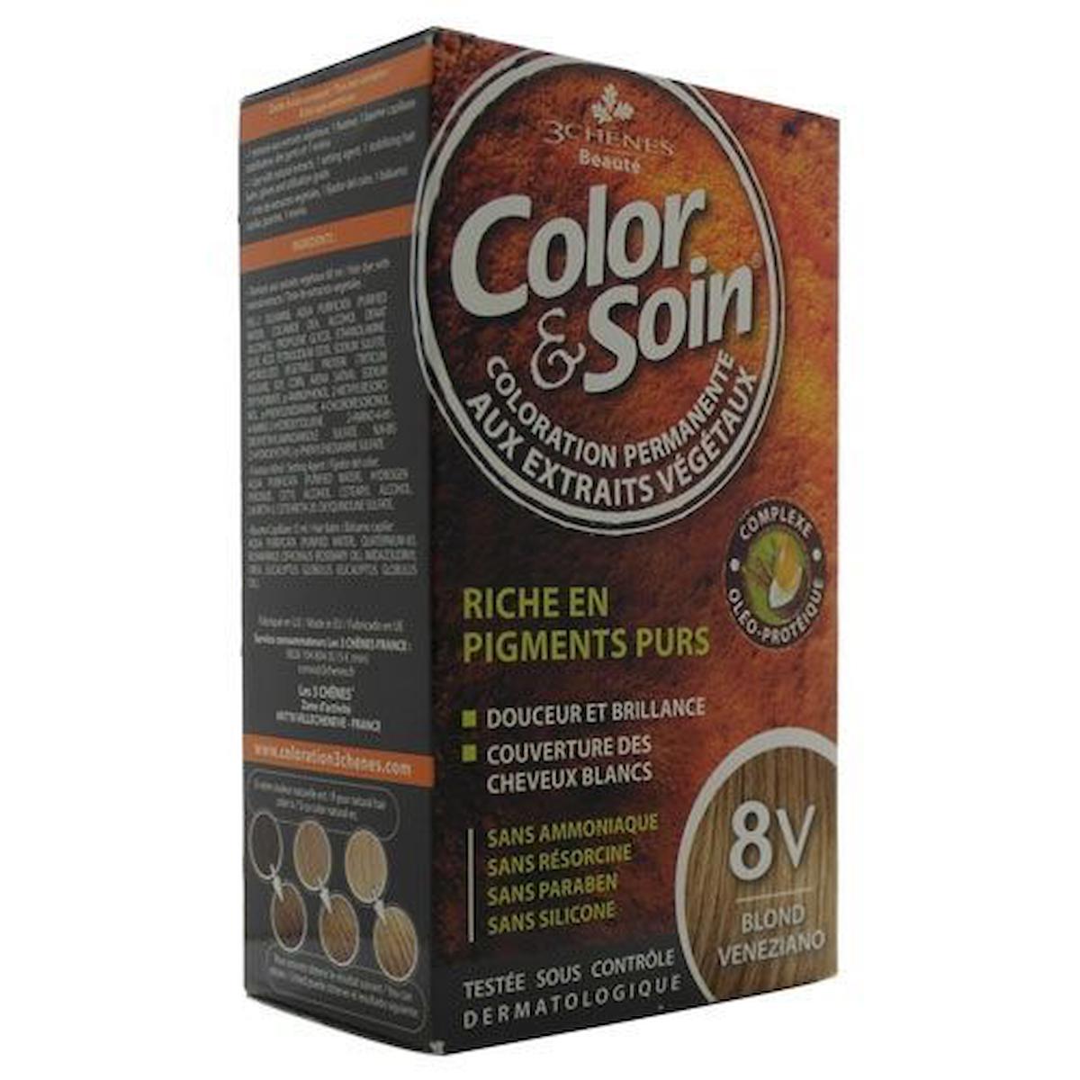 Color Soin 8V Veneziano Sarısı Organik Krem Saç Boyası 120 ml