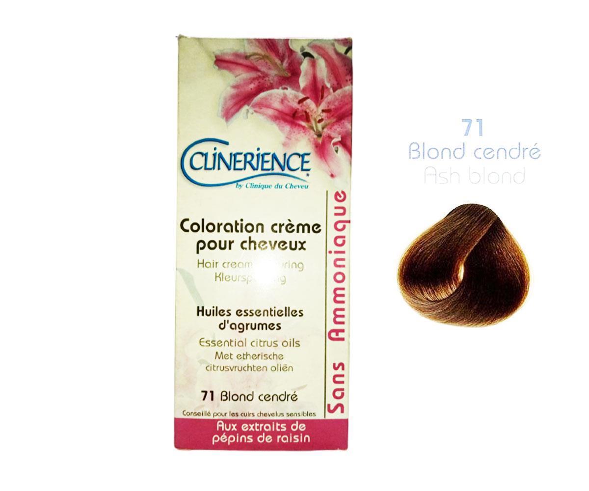 Clinerience 71 Kül Sarısı Amonyaksız Krem Saç Boyası 40 ml