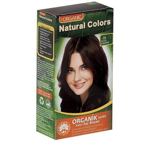 Organic Natural Colors 5R Kızıl Kahve Organik Krem Saç Boyası