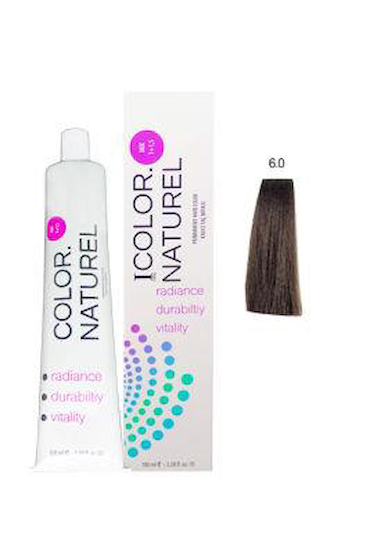 Color Naturel 6.0 Koyu Kumral Krem Saç Boyası 100 ml
