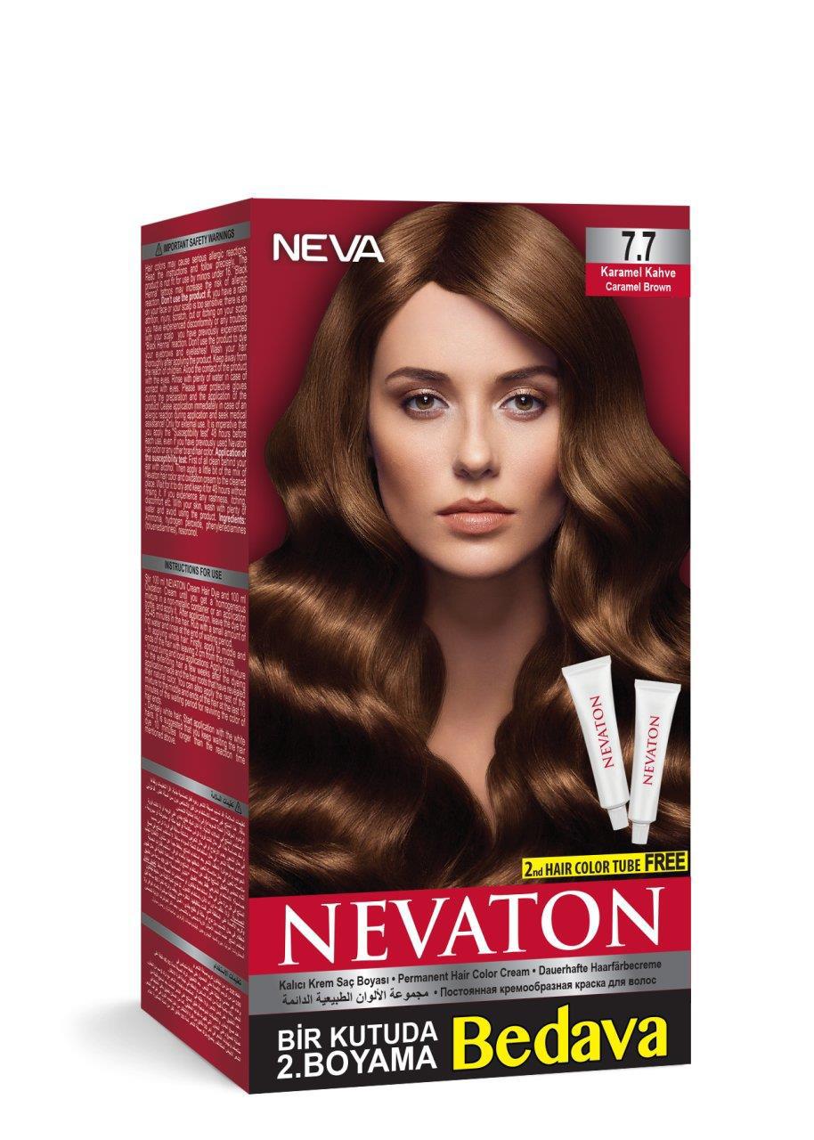 Neva 7.7 Karamel Kahve Krem Saç Boyası