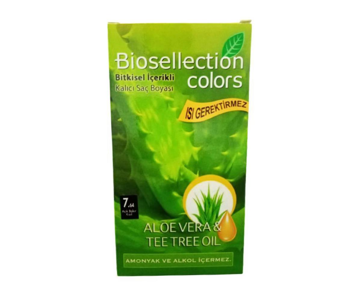 Biosellection 7.64 Açık Bakır Kızıl Amonyaksız Krem Saç Boyası