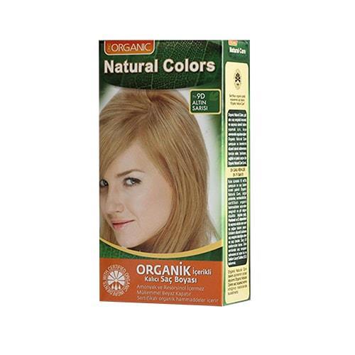 Organic Natural Colors 9D Altın Sarı Organik Krem Saç Boyası