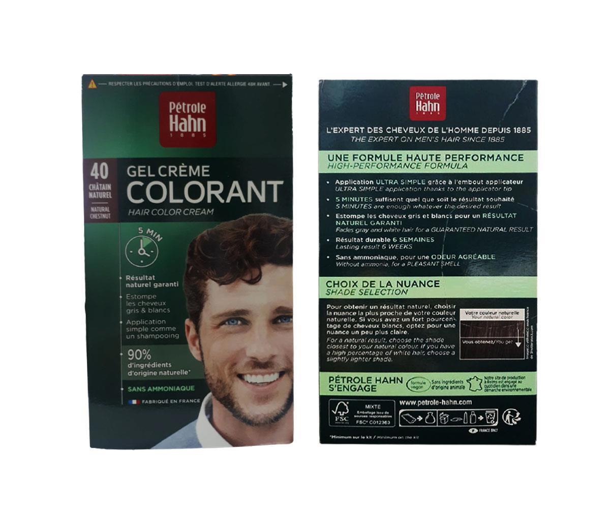 Petrole Hahn 40 Kestane Vegan Jel Erkek Saç Boyası 60 ml