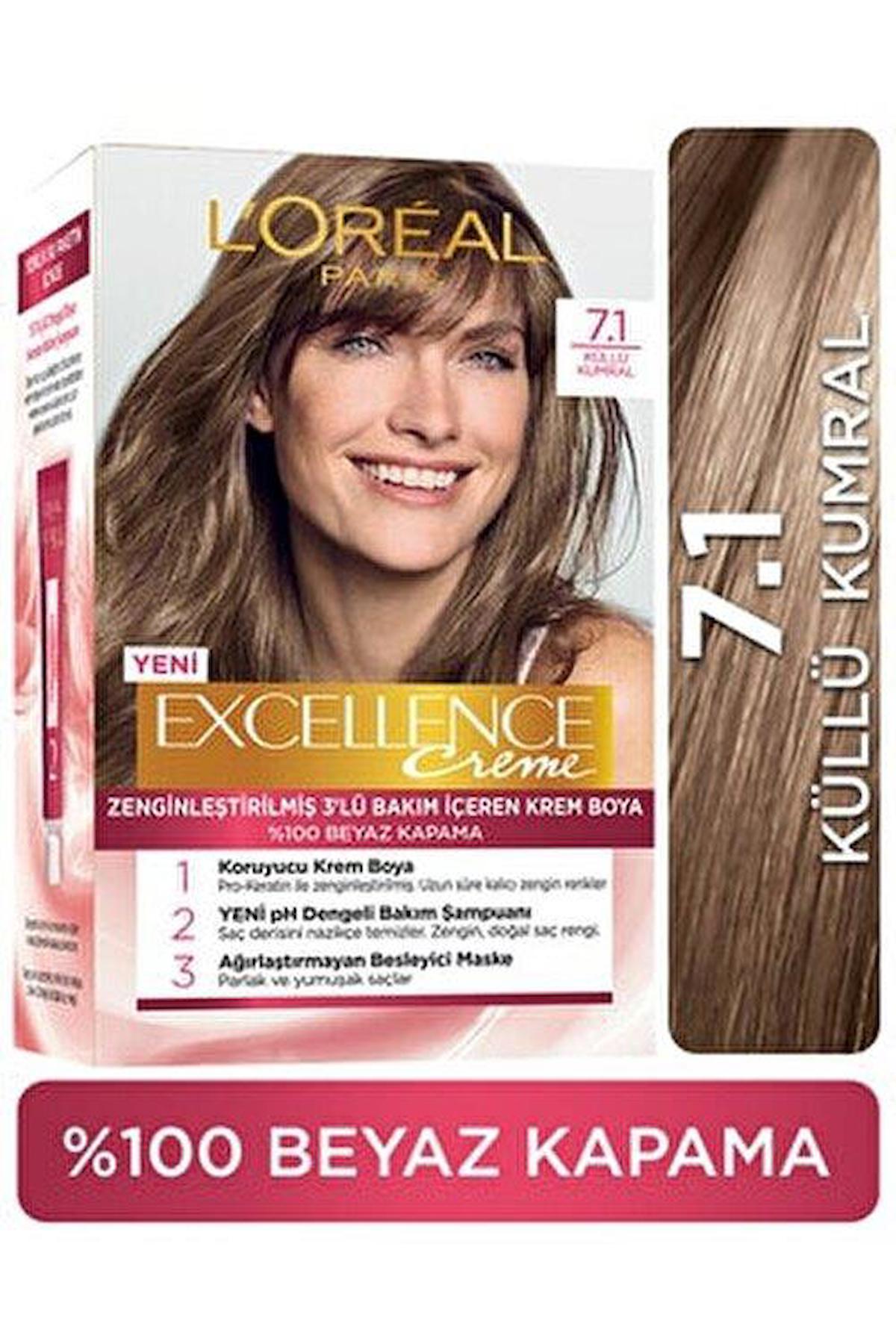 L'Oreal Professionnel 7.1 Küllü Kumral Amonyaksız Krem Saç Boyası
