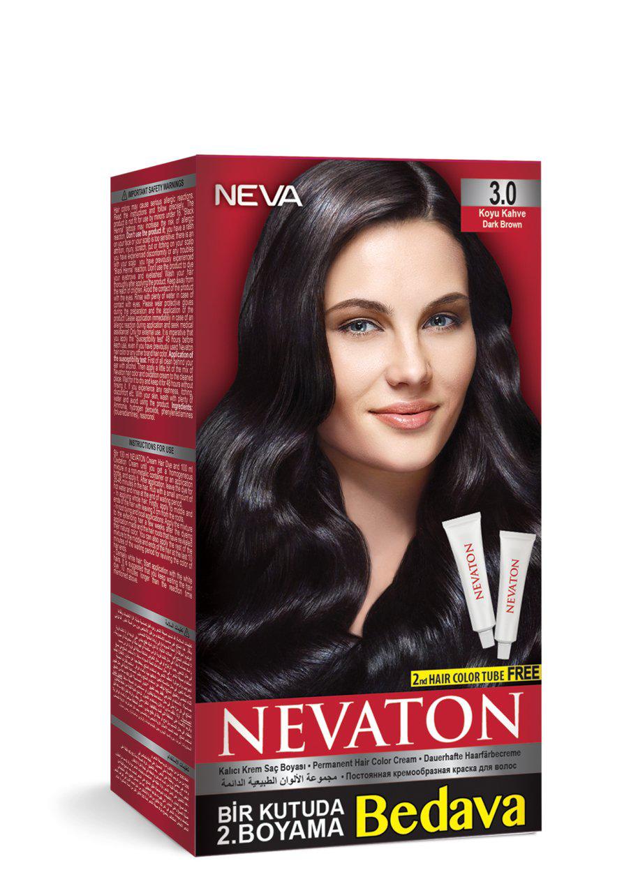 Neva 3.0 Koyu Kahve Organik Krem Saç Boyası 50 gr