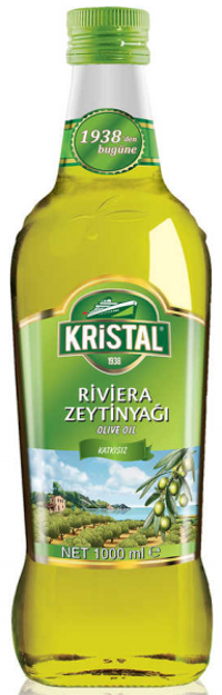 Kristal Polifenolsüz Olgun Hesap Cam Riviera Zeytinyağı 1 lt