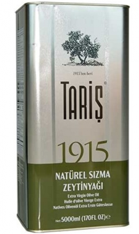 Tariş Özel Üretim 1915 Natürel Polifenolsüz Soğuk Sıkım Olgun Hesap Teneke Sızma Zeytinyağı 5 lt