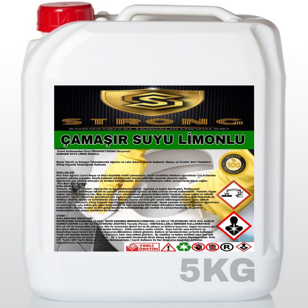 Strong Limon Kokulu Sıvı Çamaşır Suyu 5 kg