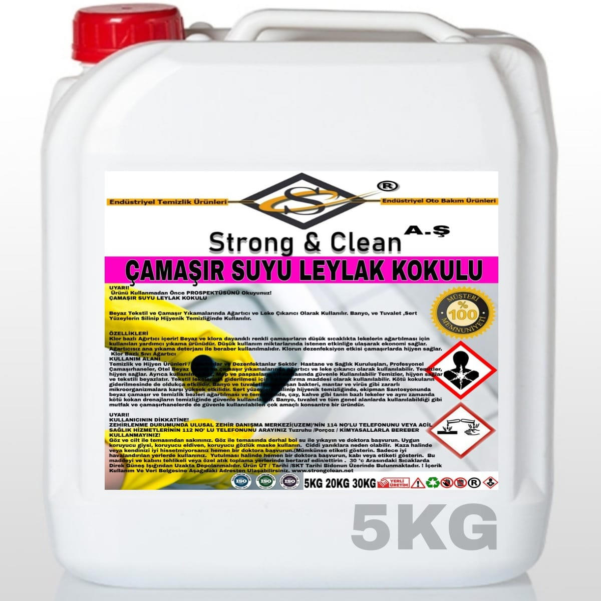 Strong & Clean Leylak Kokulu Beyazlar İçin Sıvı Çamaşır Suyu 5 kg