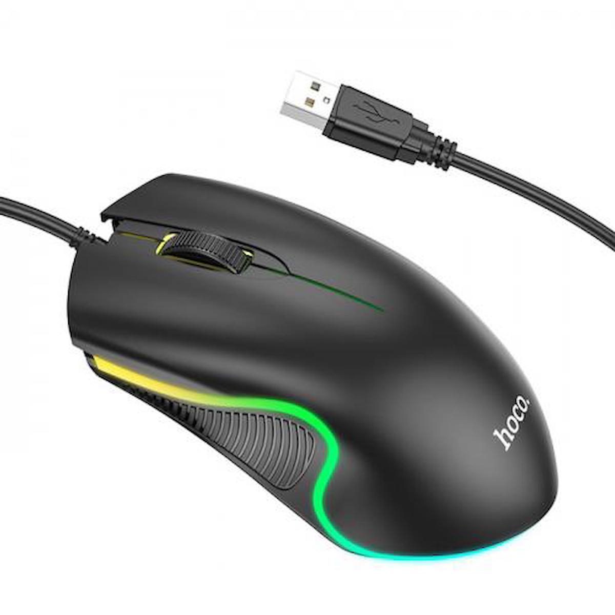 Polham Mobile Gm19 RGB Ergonomik Kablolu Siyah Gaming Mouse