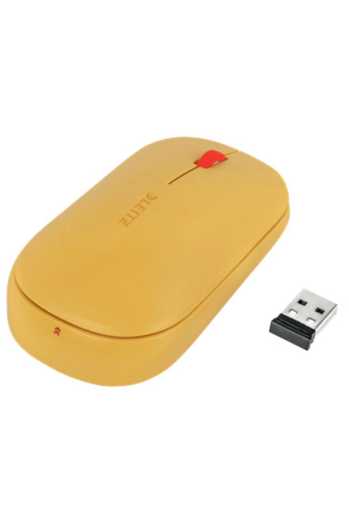 Leitz Kablosuz Sarı Optik Mouse