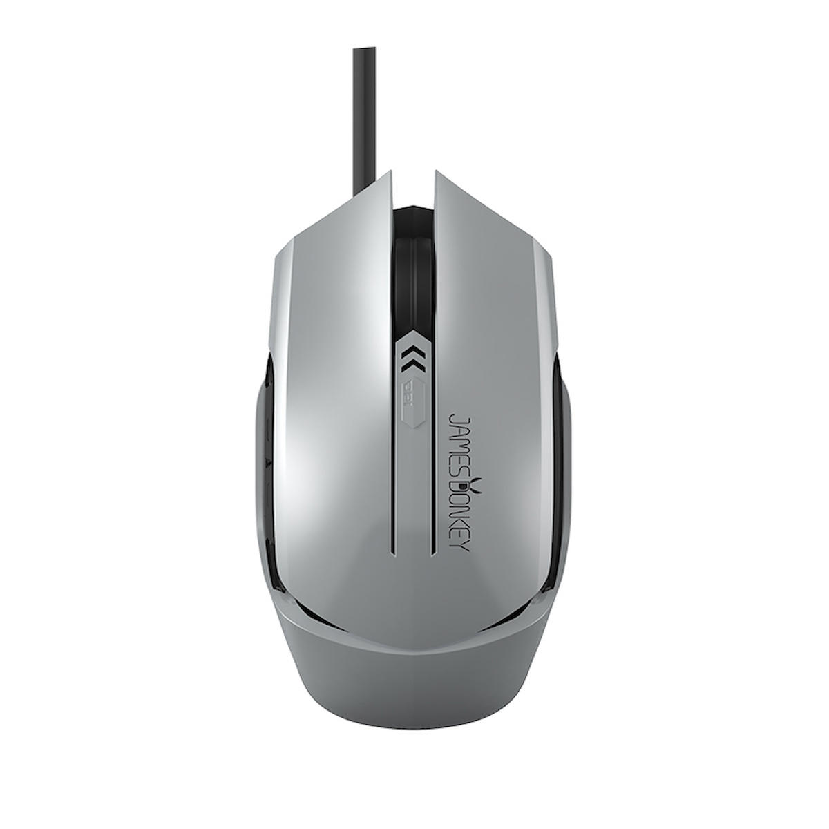 James Donkey 112-Rs RGB Makrolu Kablolu Metalik Gri Optik Mouse