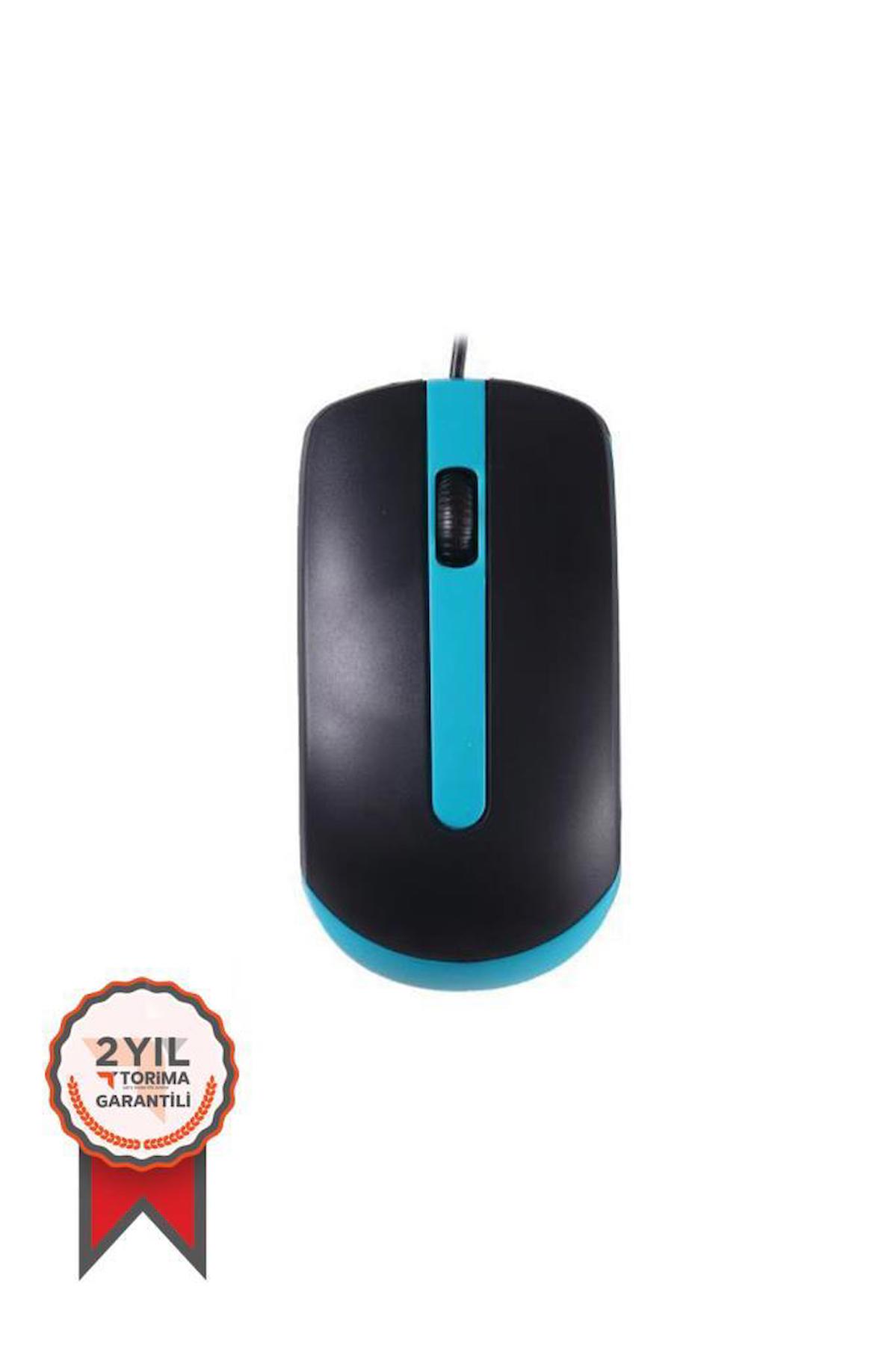 Torima Tm-06 Ergonomik Kablolu Mavi Optik Mouse