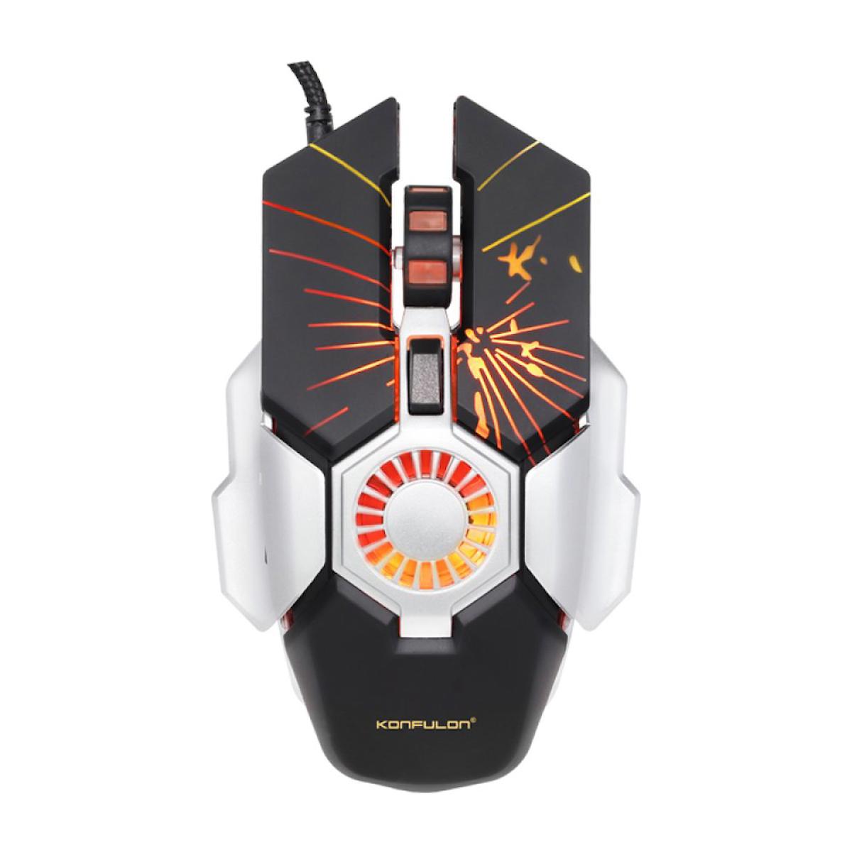 Konfulon G16 RGB Makrolu Kablolu Gri-Siyah Gaming Mouse