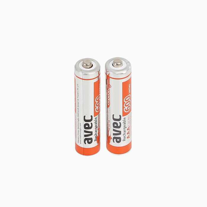 Avec 1.2 V 600 mAh Ni-Mh AAA / İnce Kalem Pil 2'li