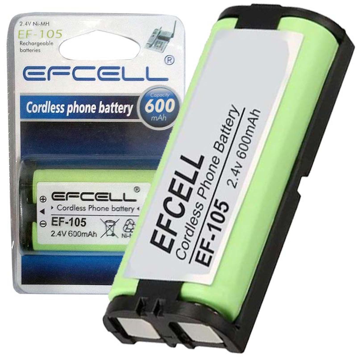 Efcell EF105 2.4 V 600 mAh Ni-Mh Şarjlı Pil