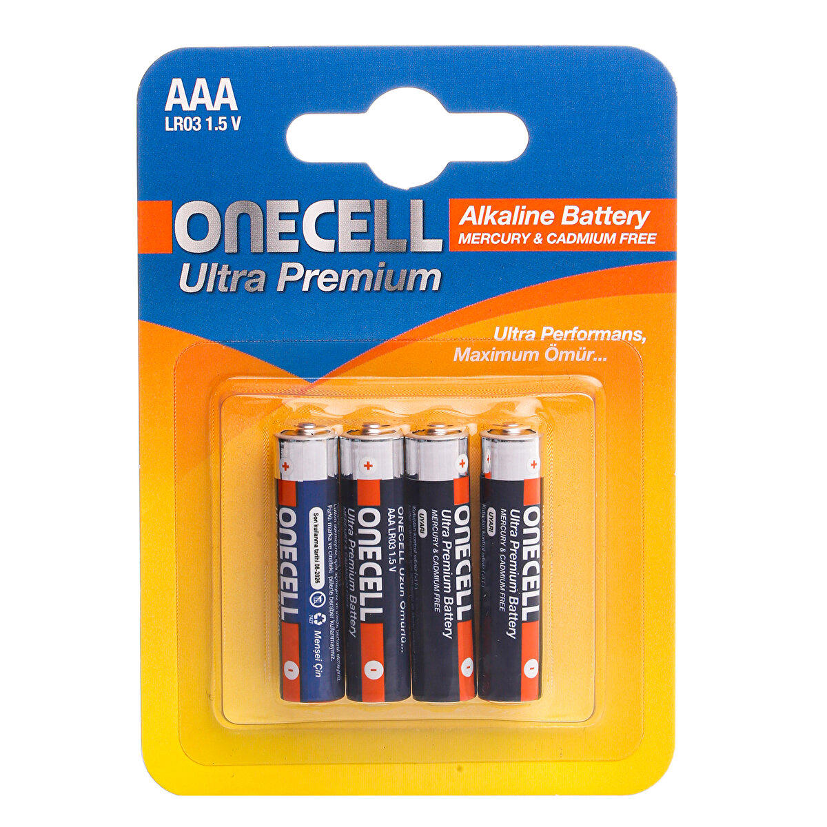 Onecell LR03 1.5 V Alkalin AAA / İnce Kalem Pil 4'lü