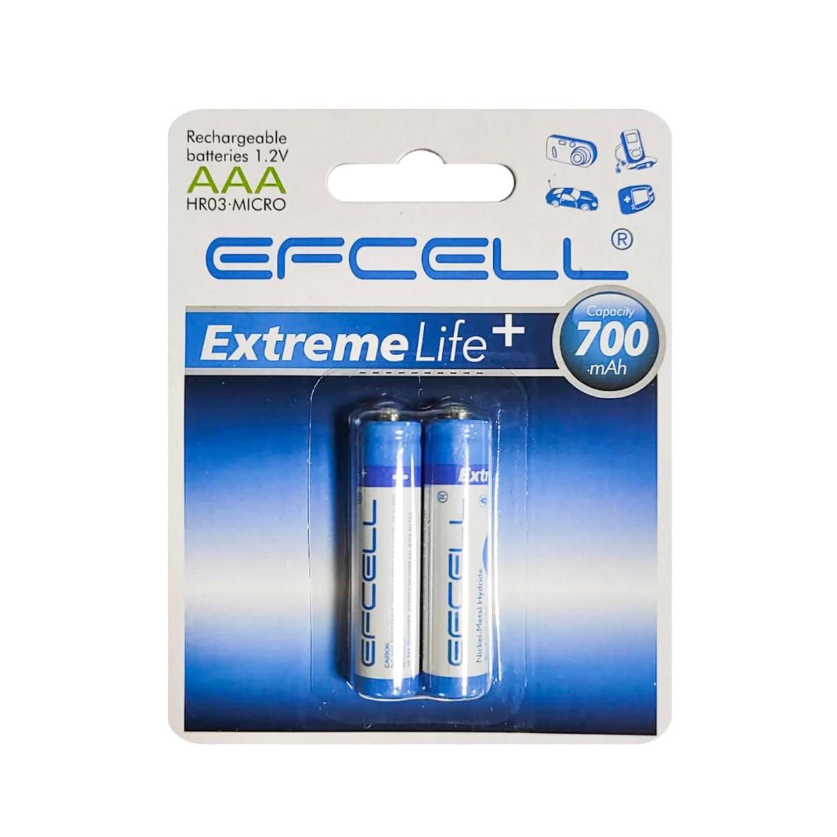 Efcell HR700AAA 1.2 V 700 mAh Ni-Mh AAA / İnce Kalem Şarjlı Pil 2'li
