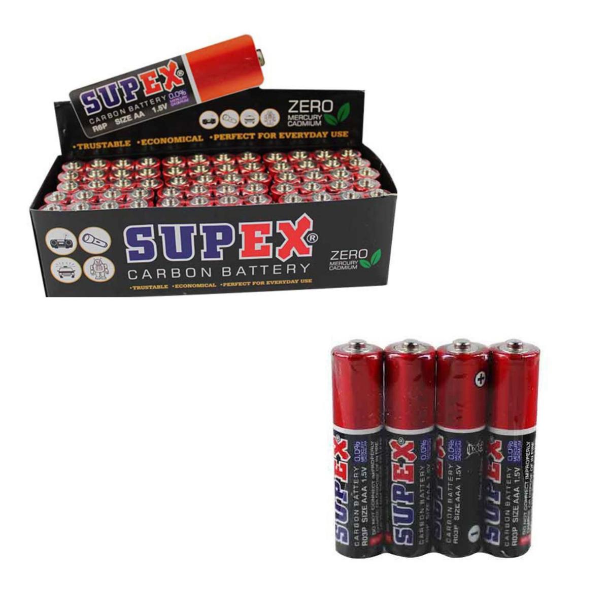 Supex R6P 1.5 V Çinko AA / Kalem Pil 4x15'li