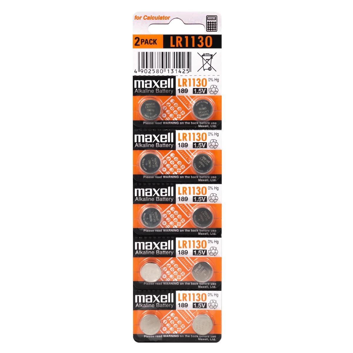 Maxell LR1130 1.5 V Alkalin Düğme Pil 10'lu