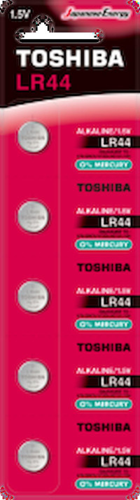 Toshiba LR44 1.5 V Alkalin Düğme Pil 5'li