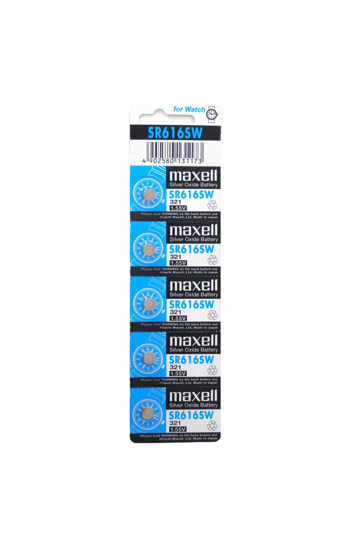Maxell SR616SW321 1.55 V Düğme Pil 10'lu