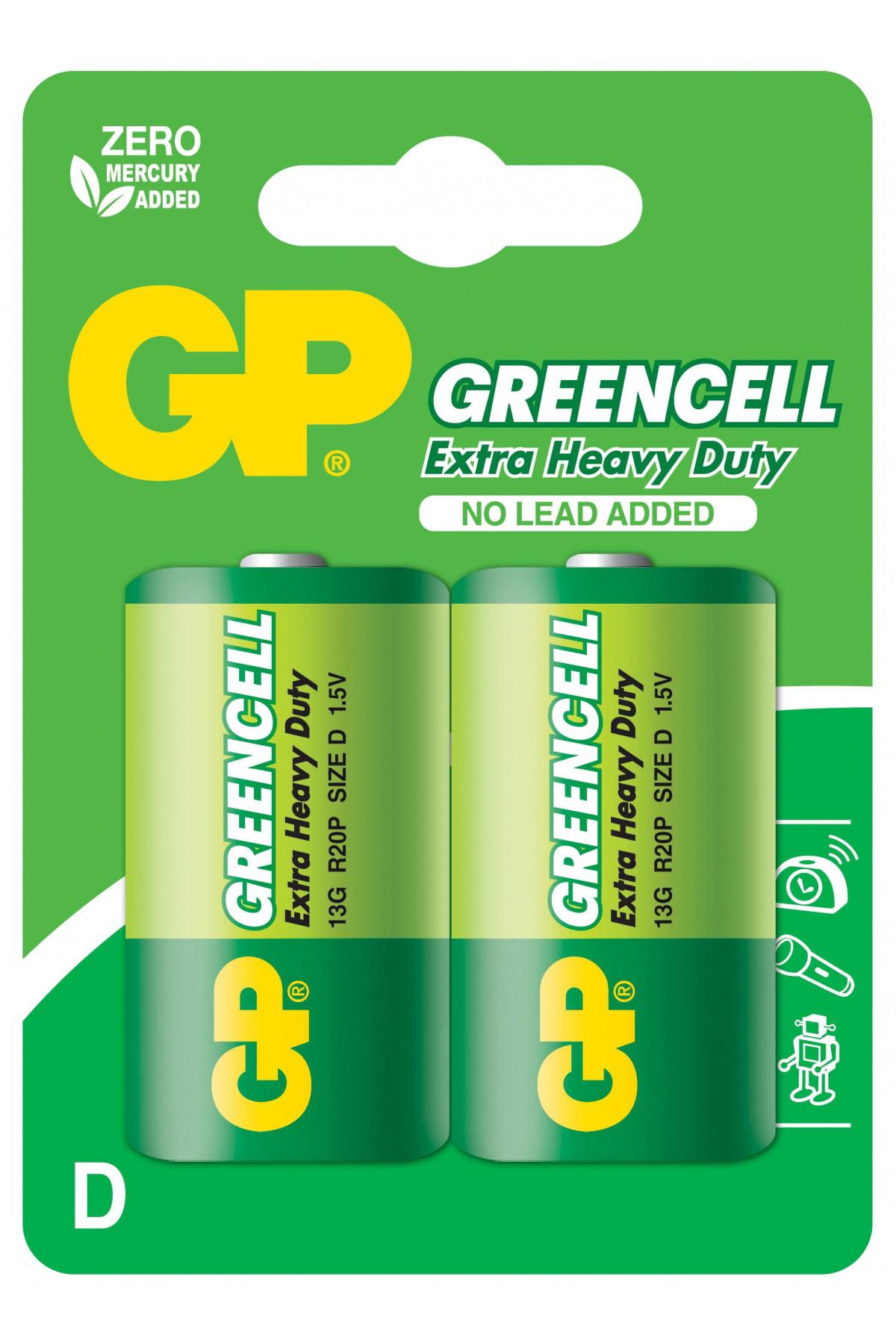 Gp GP132UE2R20 1.5 V Çinko D / Büyük Pil 2'li