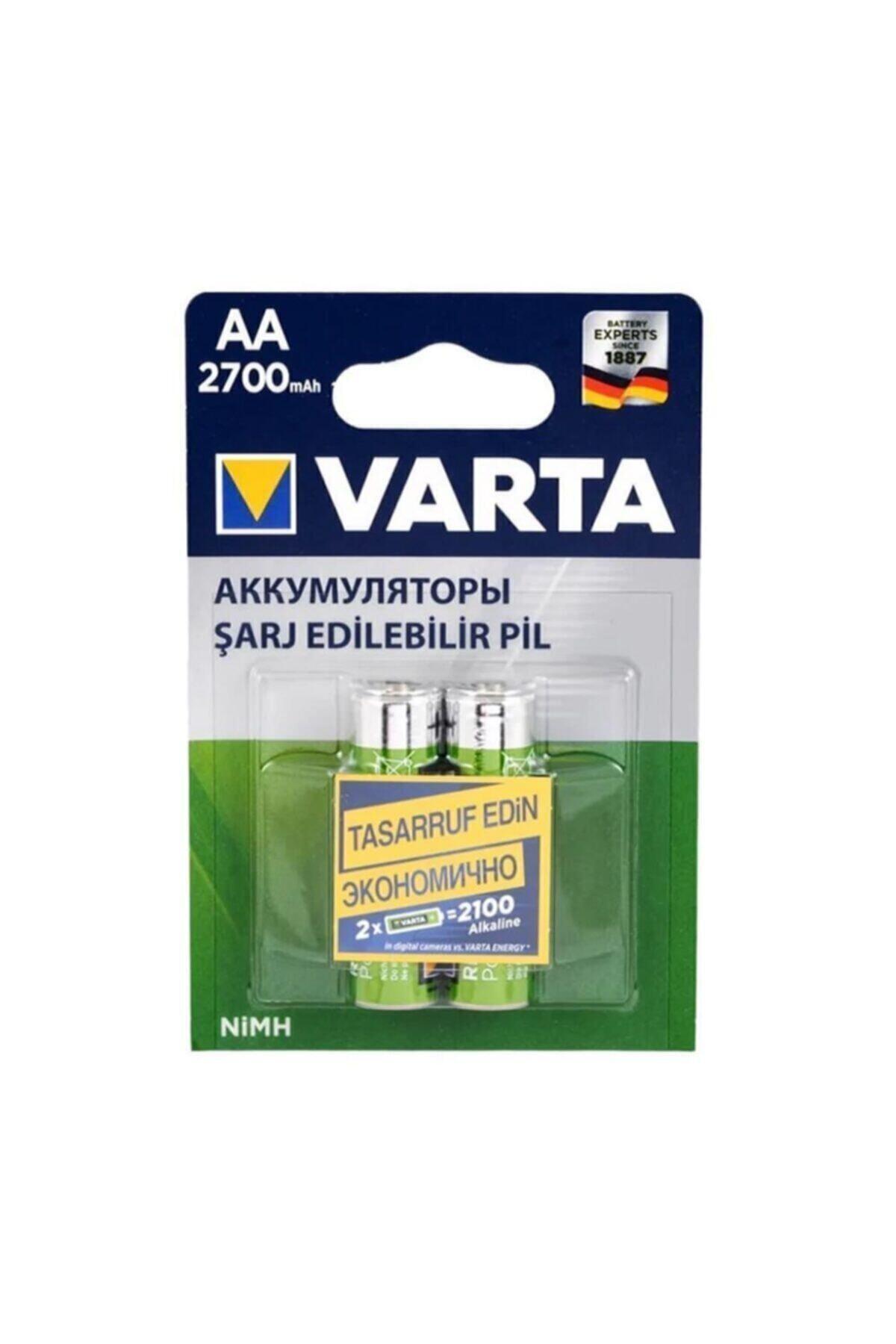 Varta 2700 mAh Ni-Mh AA / Kalem Şarjlı Pil 2'li