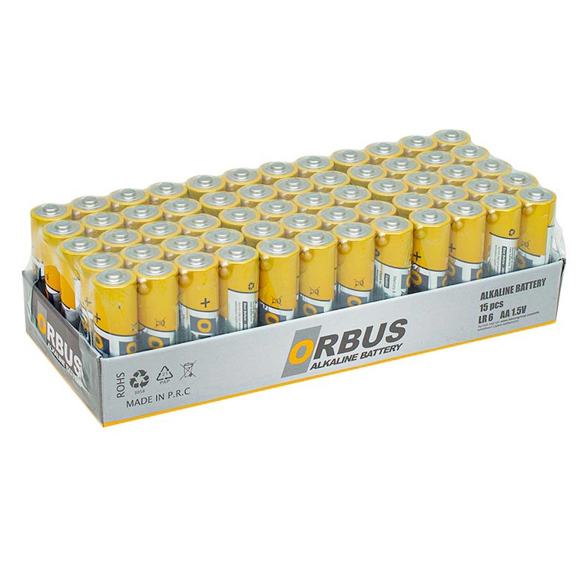 Orbus LR6 1.5 V Alkalin AA / Kalem Pil 60'lı