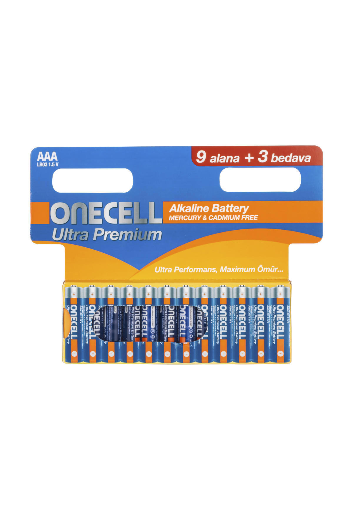 Onecell LR03 1.5 V Alkalin AAA / İnce Kalem Pil 12'li