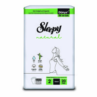 Sleepy Natural Ultra Hassas Organik İnce 20'li Hijyenik Ped 1 Adet