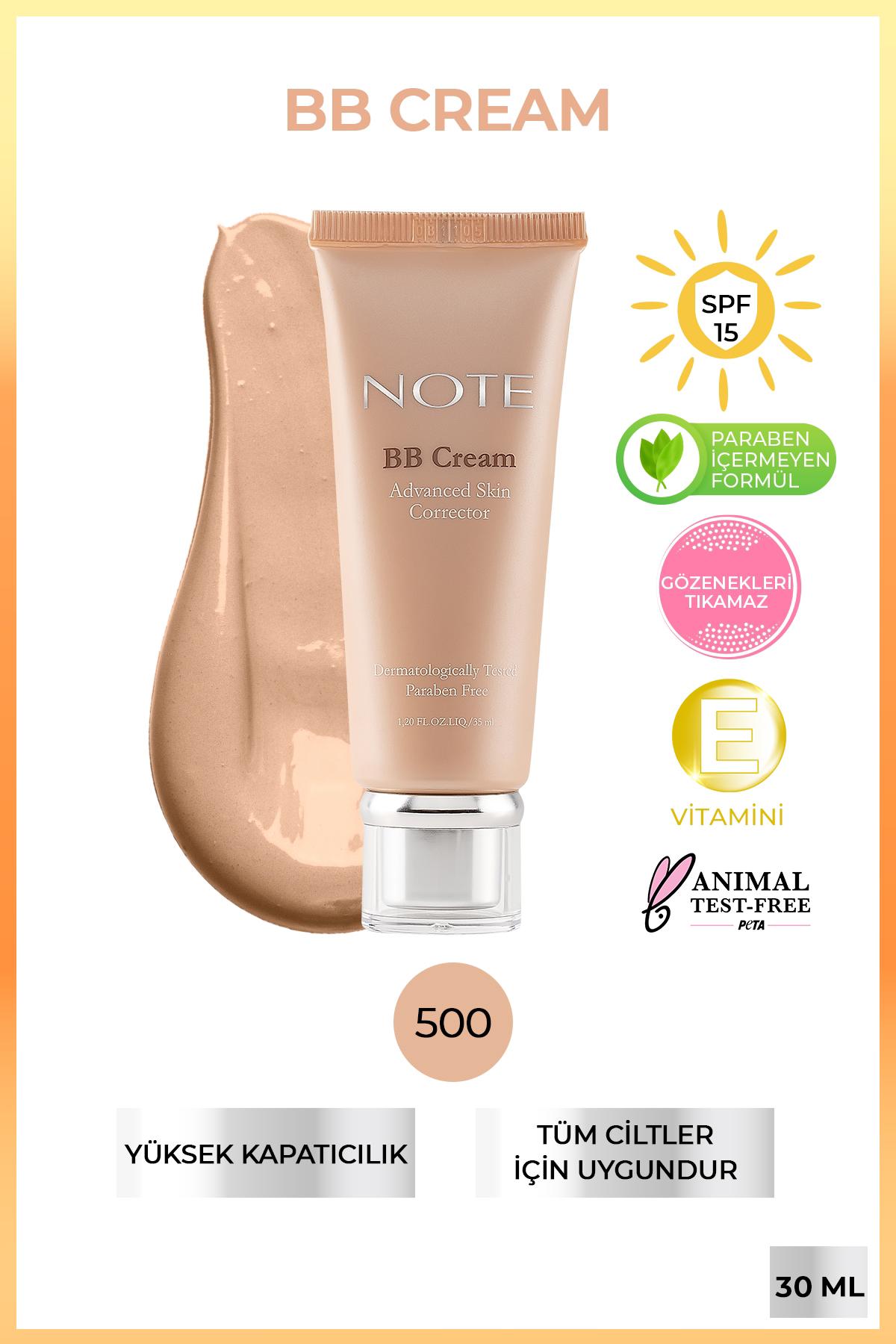 Note Cosmetique No:500 Tüm Ciltler İçin BB Krem Açık Ton