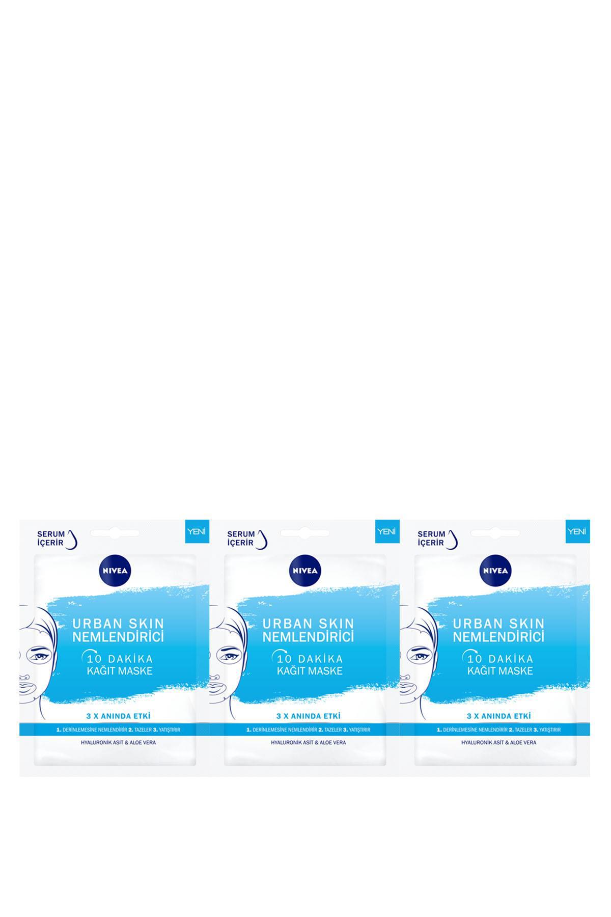 Nivea Urban Skin Nemlendirici Kağıt Yüz Maskesi 3 Adet