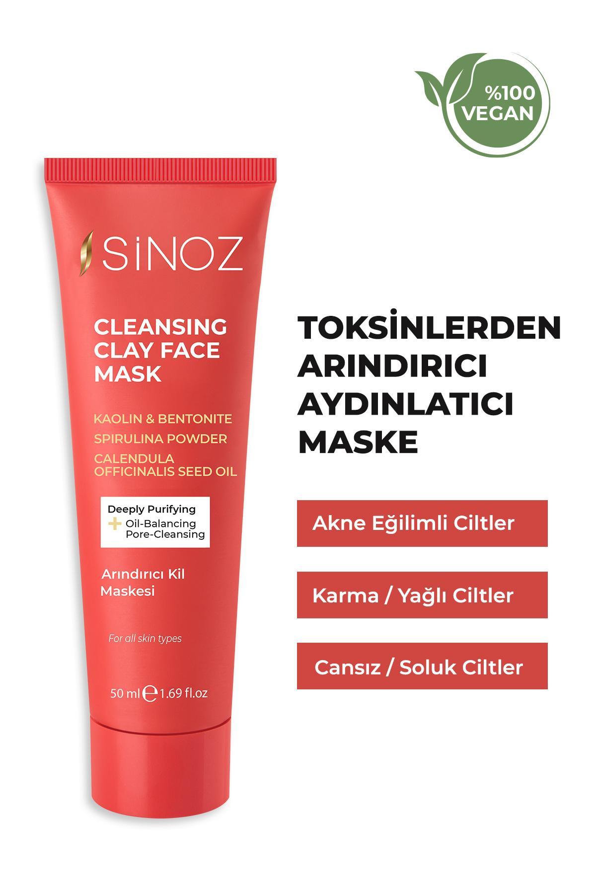 Sinoz Cleansing Clay Face Krem Yüz Maskesi 50 ml