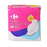 Carrefour Ultra İnce 10'lu Hijyenik Ped 1 Adet