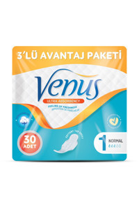 Venüs İnce 30'lu Hijyenik Ped 3 Adet