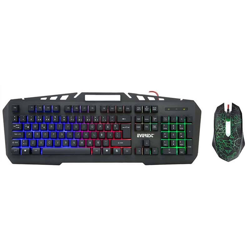Everest KMX-99 Türkçe Q 108 Tuşlu Red Switch Kablolu Siyah Klavye