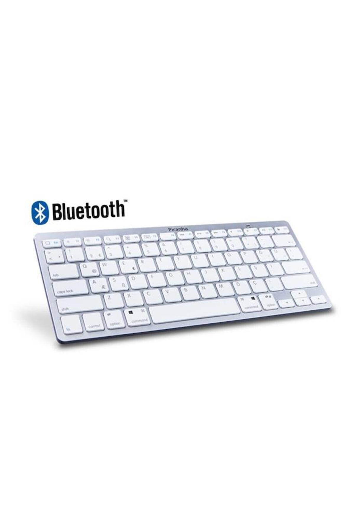 Piranha Türkçe 88 Tuşlu Blue Switch Kablosuz Beyaz Mekanik Klavye