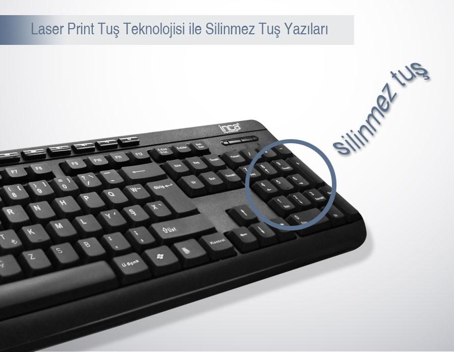 Inca IK-274FU Türkçe F 104 Tuşlu Kablolu Siyah Normal Klavye