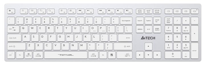 A4tech FBX50C Türkçe 104 Tuşlu Blue Switch Kablosuz Beyaz Normal Klavye