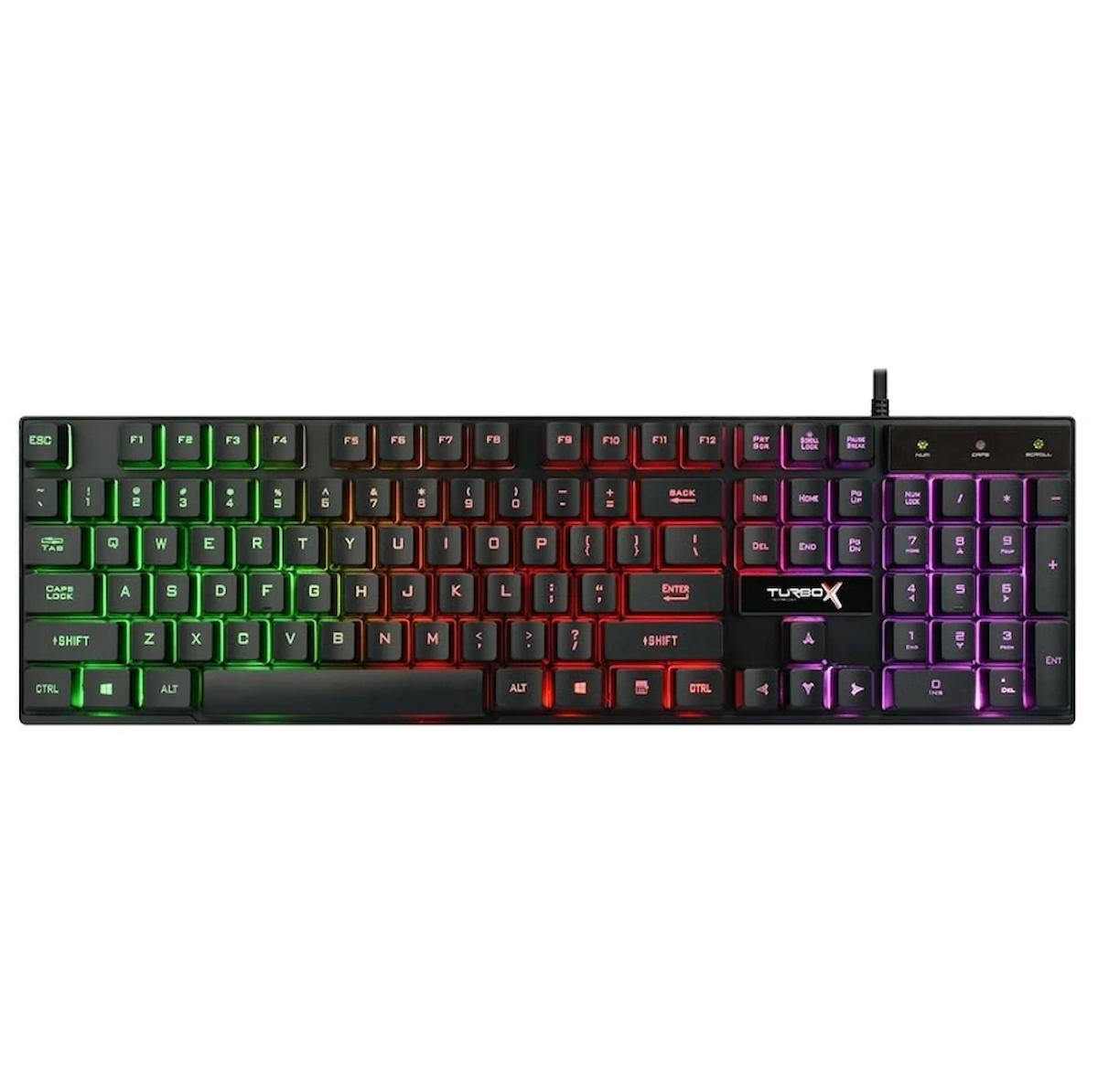 Turbox RB-105K Türkçe 108 Tuşlu Kablolu Siyah Normal Gaming Klavye