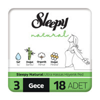 Sleepy Natural İnce 18'li Hijyenik Ped 6 Adet