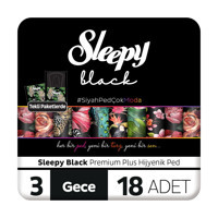 Sleepy Black İnce 18'li Hijyenik Ped 4 Adet