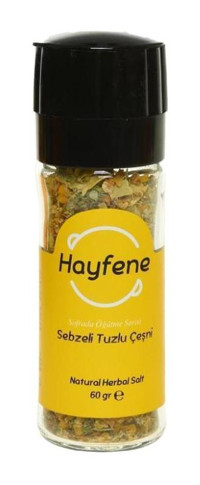 Hayfene Vegan Sebzeli Tuzlu Çeşni Toz 60 gr Değirmenli