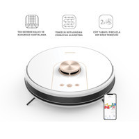 Homend Alex Laser Pro 1286H Robot Süpürge Beyaz Gold