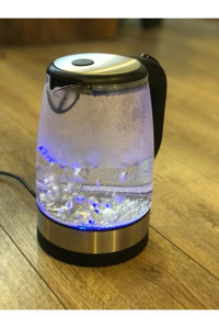 Simtech KM-4717 Cam 2.2 lt Işıklı Klasik Gri Kettle