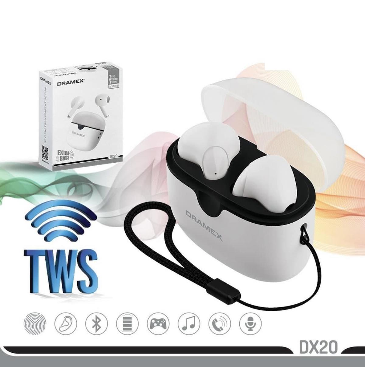 Dramex DX20 5.3 Kulak İçi Bluetooth Kulaklık Beyaz