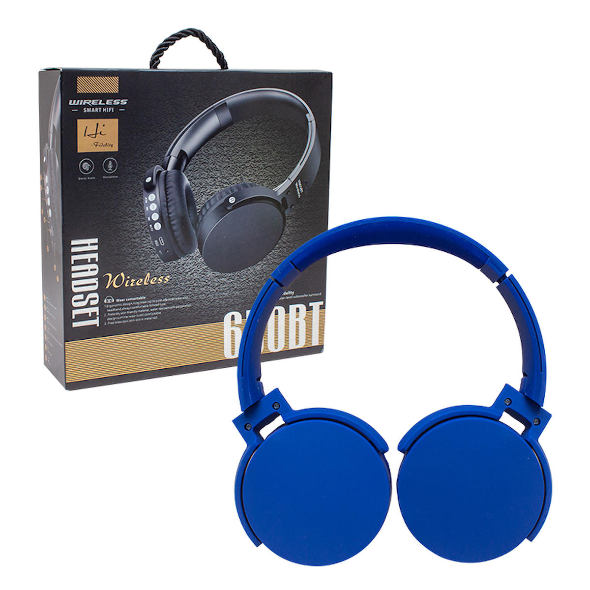 Magicvoice 650BT Kablosuz Kulak Üstü Bluetooth Kulaklık Mavi